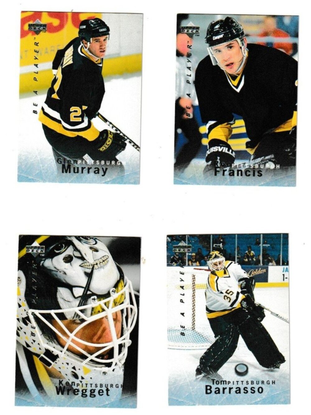 1994 Upper Deck Be A Player Pittsburgh Penguins Hockey Card Lot Of 4